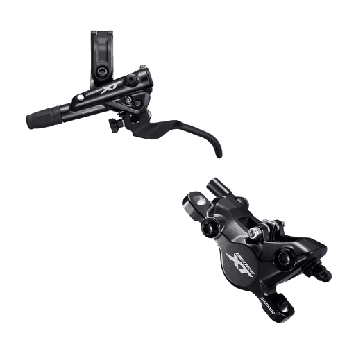 Shimano Deore XT Hydraulic Brake Lever BL-M8100 (Left) with Brake Caliper BR-M8100 (Front)-Metal Pads
