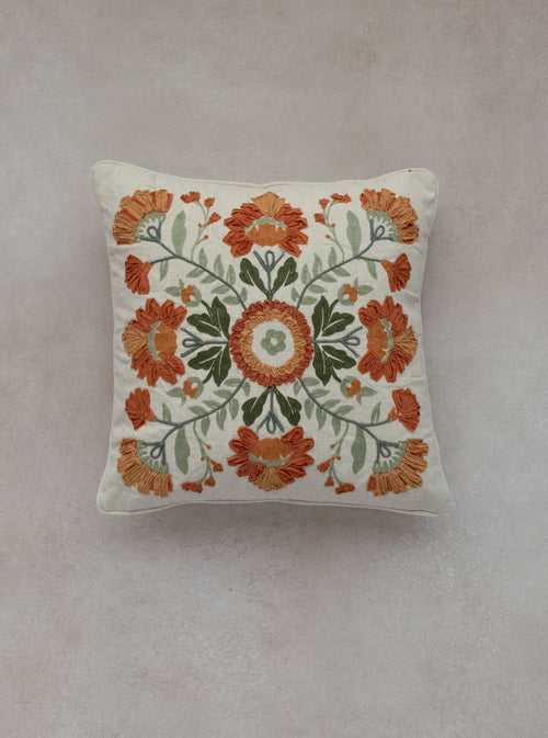 COSMOS EMBROIDERED CUSHION