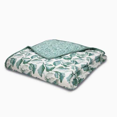 CASCADE SPECKLE TEAL KANTHA QUILT