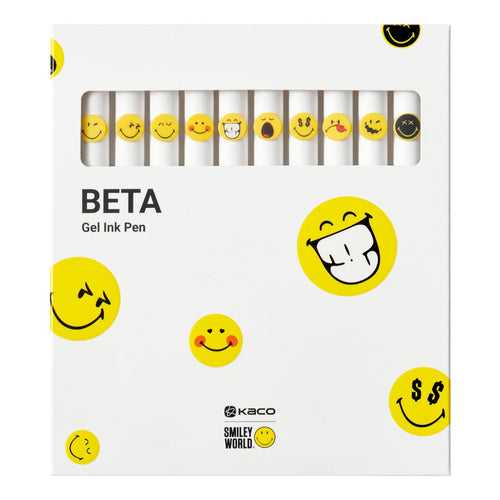 Kaco Beta Smiley World Gel Pen-  Pack of 10