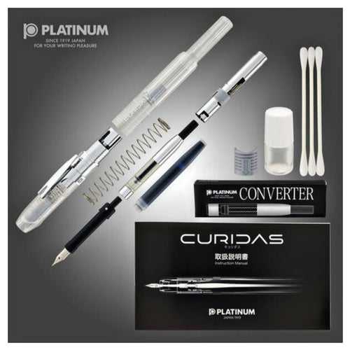 Platinum Curidas Fountain Pen Prism Crystal Medium