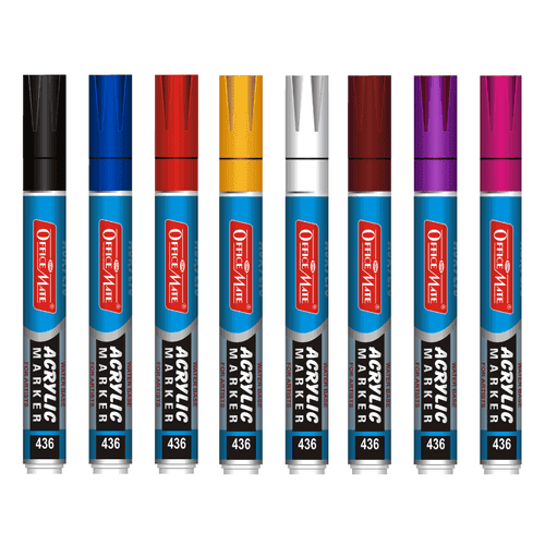 Soni Officemate Acrylic Marker - Pack of 10