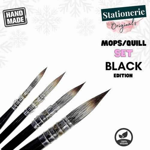 Stationerie Professional Synthetic Pointed Black Mops Set Of 4