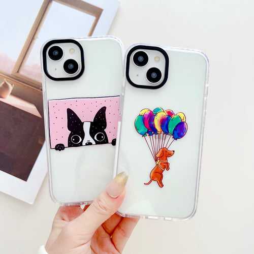 Peeping Dog Designer Impact Proof Silicon Phone Case for iPhone