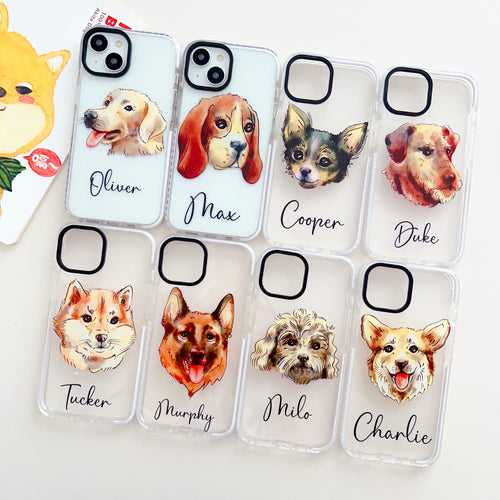 Realistic Watercolor Dog Face Customised Impact Proof Designer Silicon Case