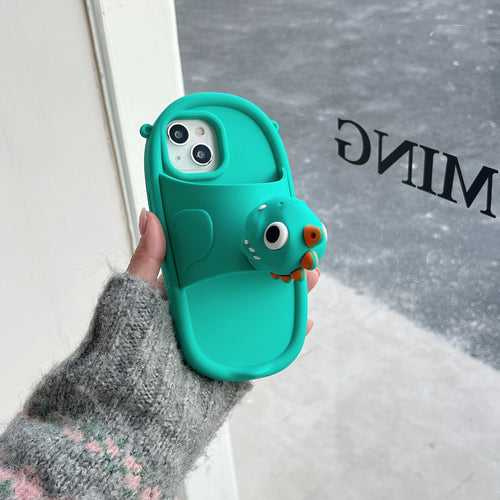 Cute Frog Slipper Style iPhone Case