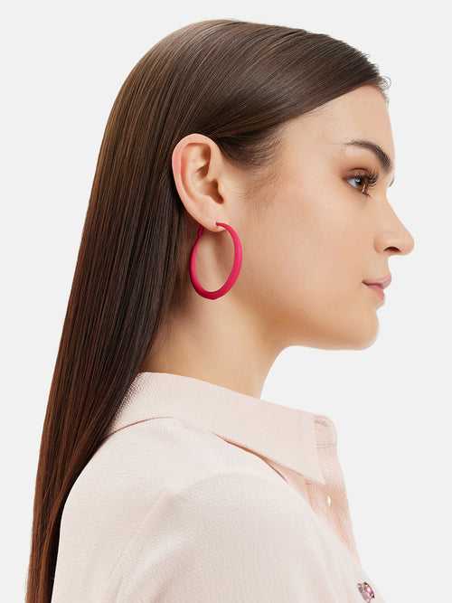 Solid Matte Hoop Earrings