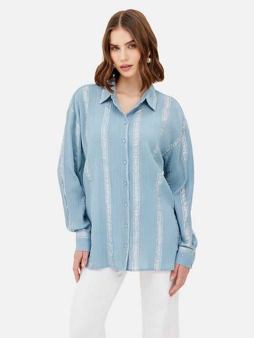 Indy Textured Full Sleeves Shirt