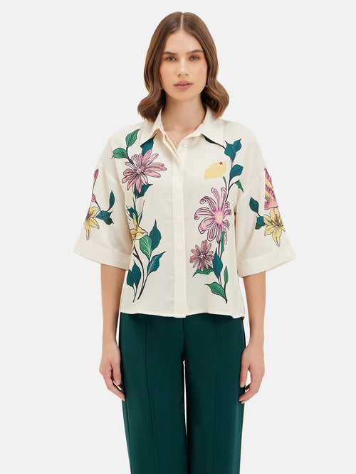 Khloe Printed Full Sleeves Shirt