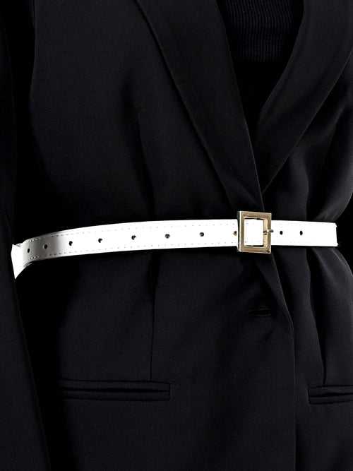 Wrapped Buckle Thin Belt