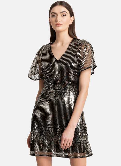 Fit & Flare Sequin Dress