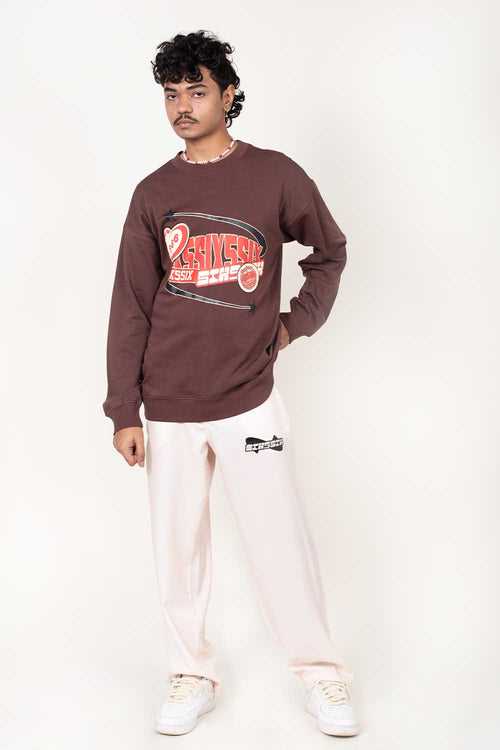 LOGOMANIA CREWNECK CHOCOLATE