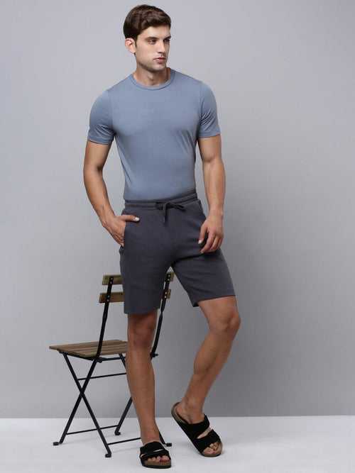 Sporto Men's Wow Cotton Rich Bermuda Shorts - Charcoal