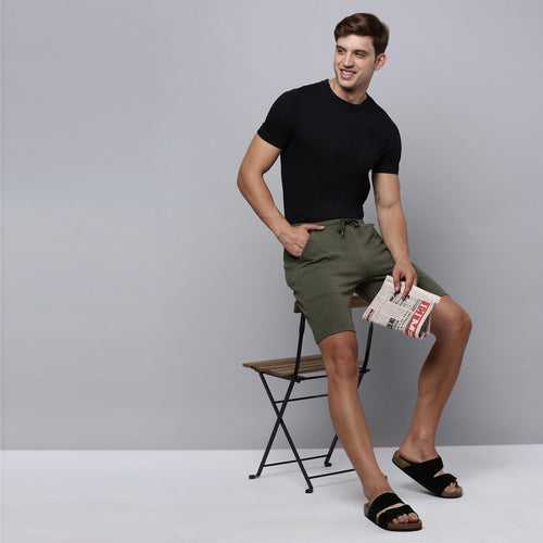 Sporto Men's Wow Cotton Rich Bermuda Shorts - Olive