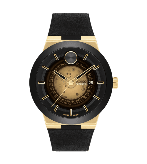 Movado Bold Fusion Black And Gold Dial Men 43.5MM