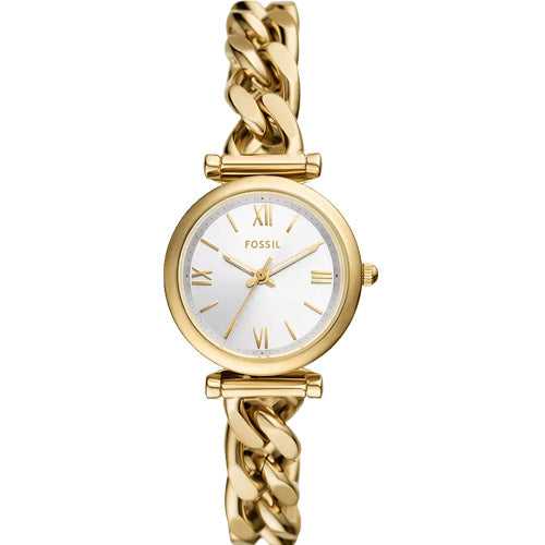 Fossil Carlie Gold Dial Women 28mm