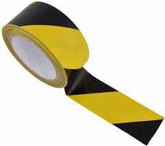 72mm Floor marking tape Yellow/Black color (15 Meter)