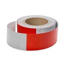 48mm Normal reflective tape White/Red color- 45 Meter