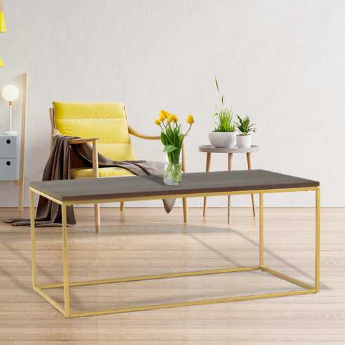 Windsor Wooden Coffee Table In Gold Finish