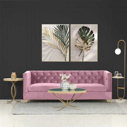 Seabrook Three Seater Pink Sofa