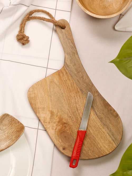 Rustic Acacia Wood Chopping Board with Natural Wood