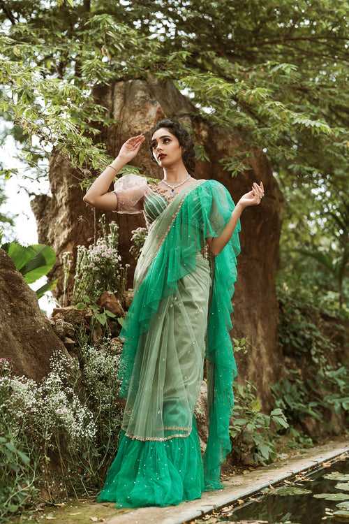 Lilly- Ruffle Saree Set