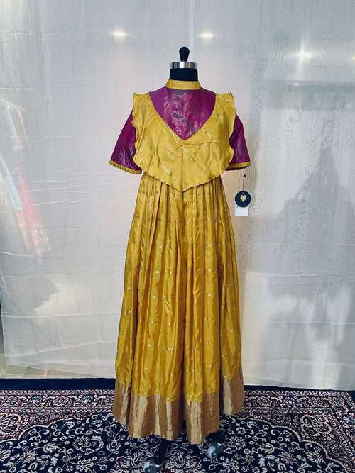 Yellow and Pink Fusion Gown