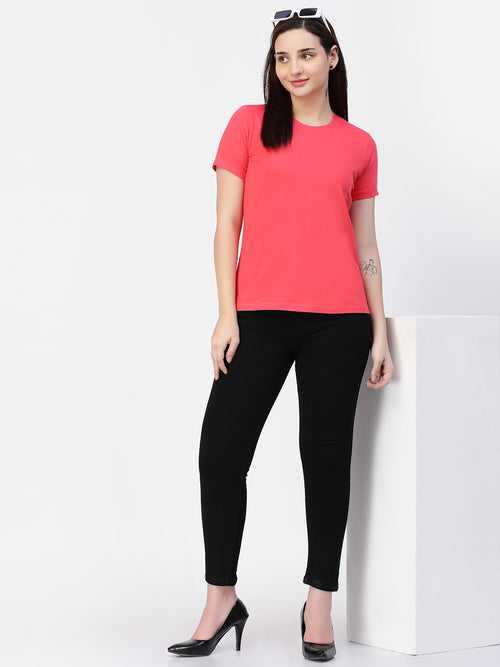 Round Neck Cotton Casual T-shirt