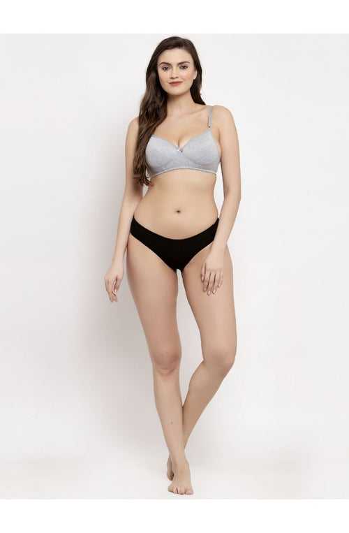 Plain Bikini Modal Panty - Black