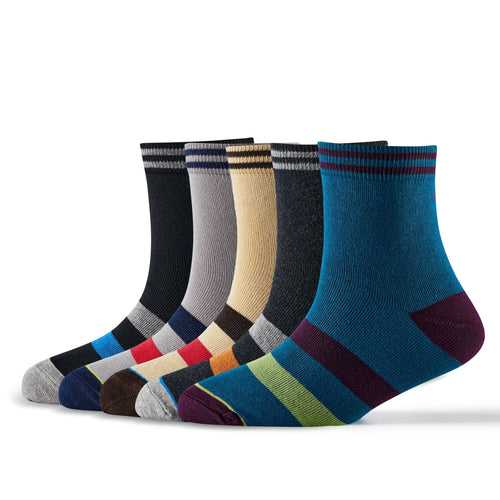 Young Wings Multicolor Self Design Free Size Ankle length Causal & Formal Wear Socks-(Pack of 5, Style no. M1-284N)