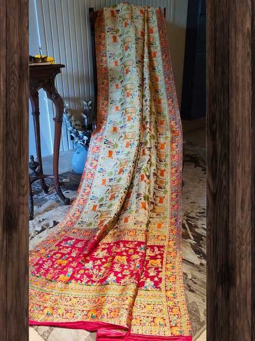 Traditional Kalamkari Silk Saree