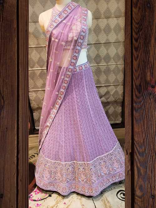 Majestic Mauve Mystique Lehenga