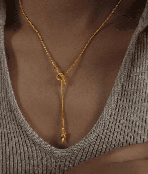 The Knot Drop Necklace