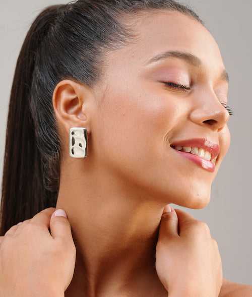 The Beverly Silver Stud Earrings