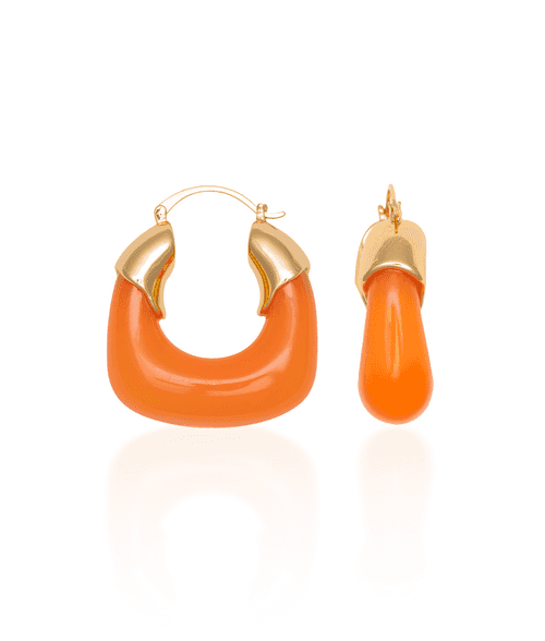 Orange Crush Hoop Earrings