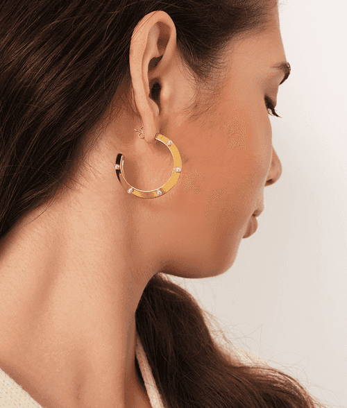 The Claire Pearl Hoops