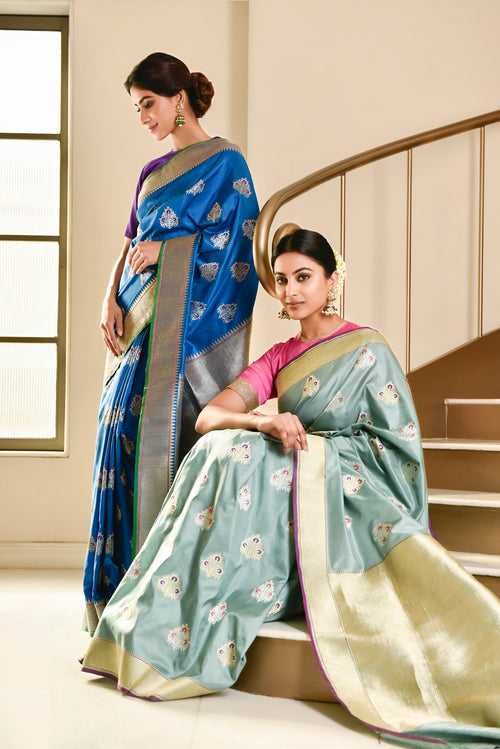 Banarasi Silk Phool Bagh Saree