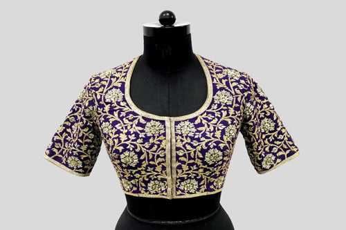 Matka Gulbahar Jaal Purple Blouse