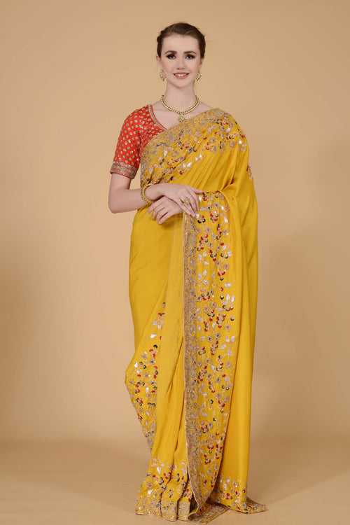 Mustard Handloom Saree.