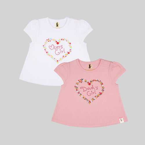 Baby-525 Girl 2 Pack Tees - Organic Cotton