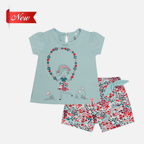 Girls Skip a little Set - Organic Cotton