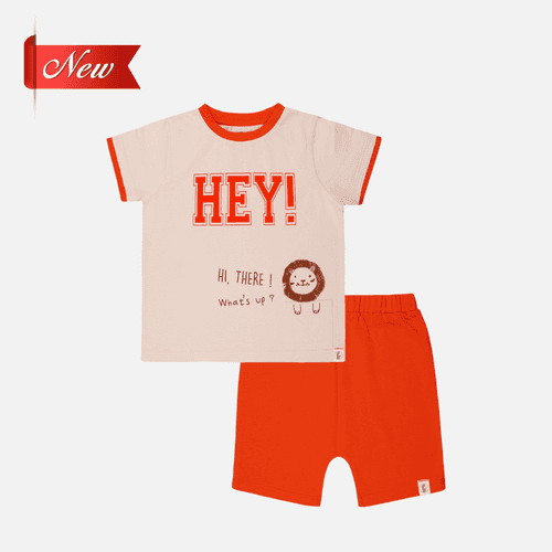 Baby-771 Boys Peeping Lion Set - Organic Cotton