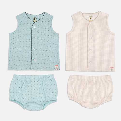 Unisex baby 2 Pack Jhabla Sets-BABY 657