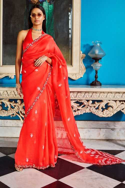 "Hannah" Silk Organza Sari