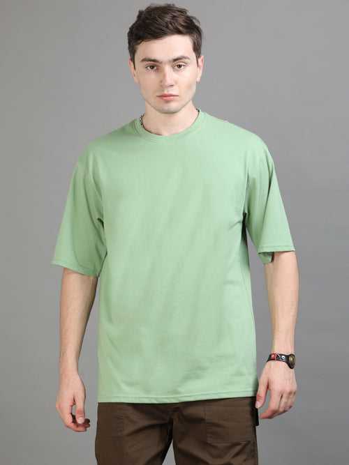 Pickle Green Oversize Solid T-Shirt