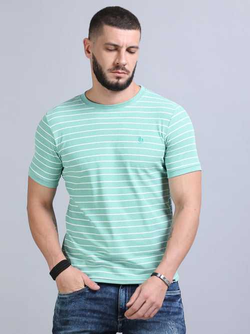 Mint Green Strips T-Shirt