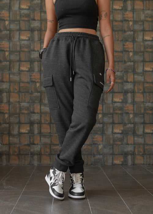 Black Melange — Cargo Joggers