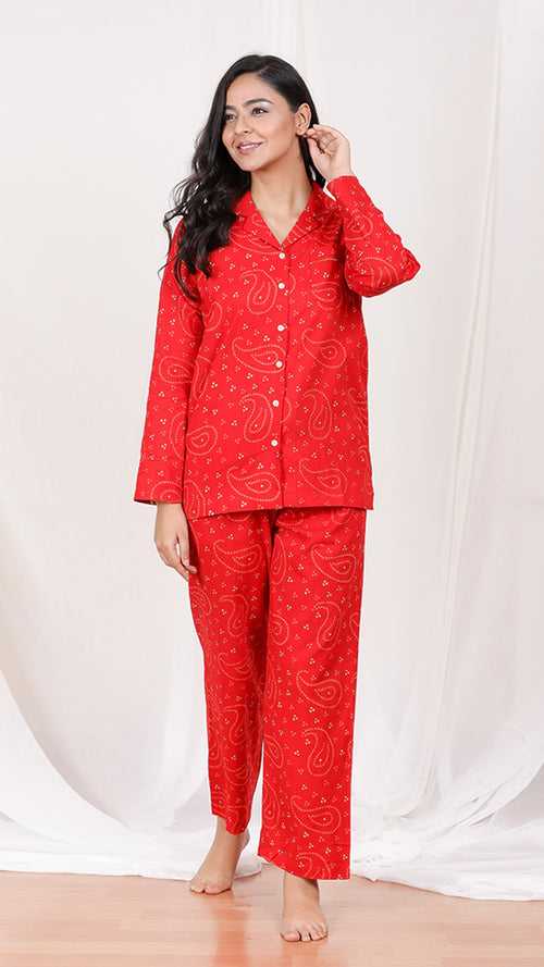 Red Bandhani- Reversible Sleeve