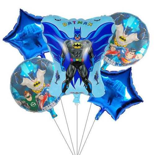 Batman Balloon Bunch 5 Pcs Kids Birthday Decoration