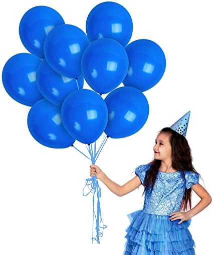 Blue latex balloons - pack of 50 Pcs